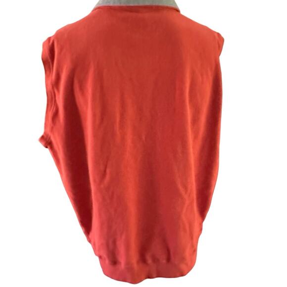 Peter Millar - Men’s 100% Cotton Quarter Zip Vest - Orange - XXL - Picture 2 of 7